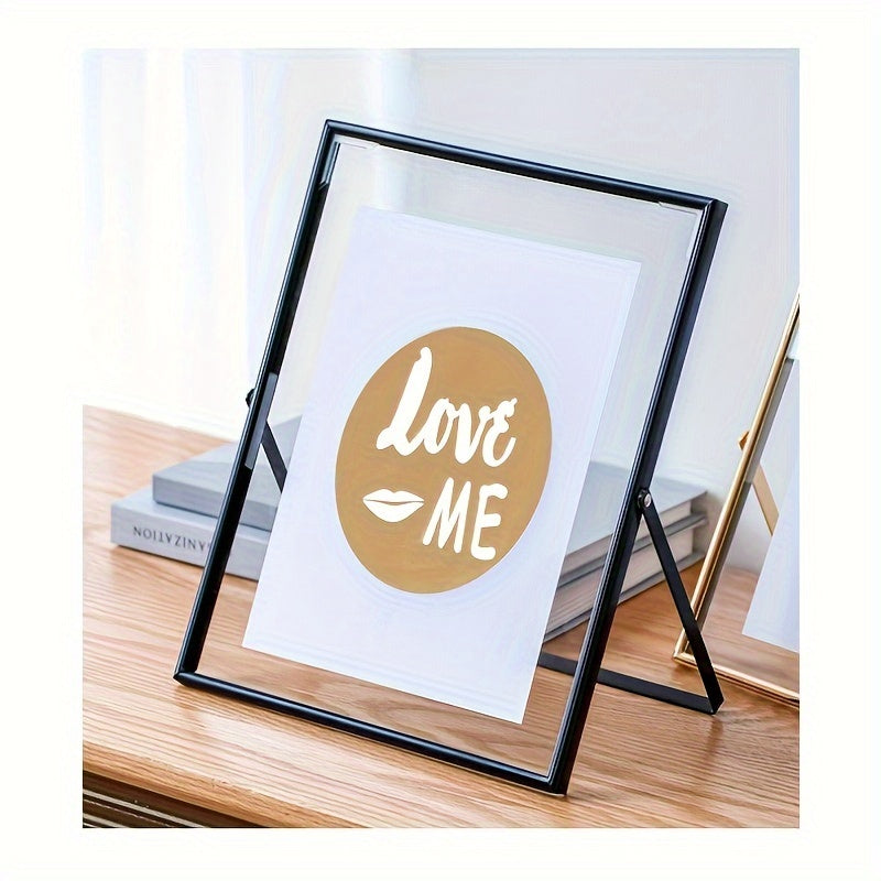 Retro Style Black Metal Photo Frame Stand