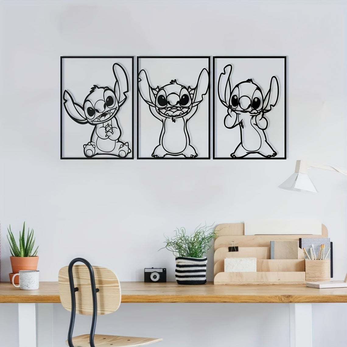 Set Cute Stitch Metal Wall Art