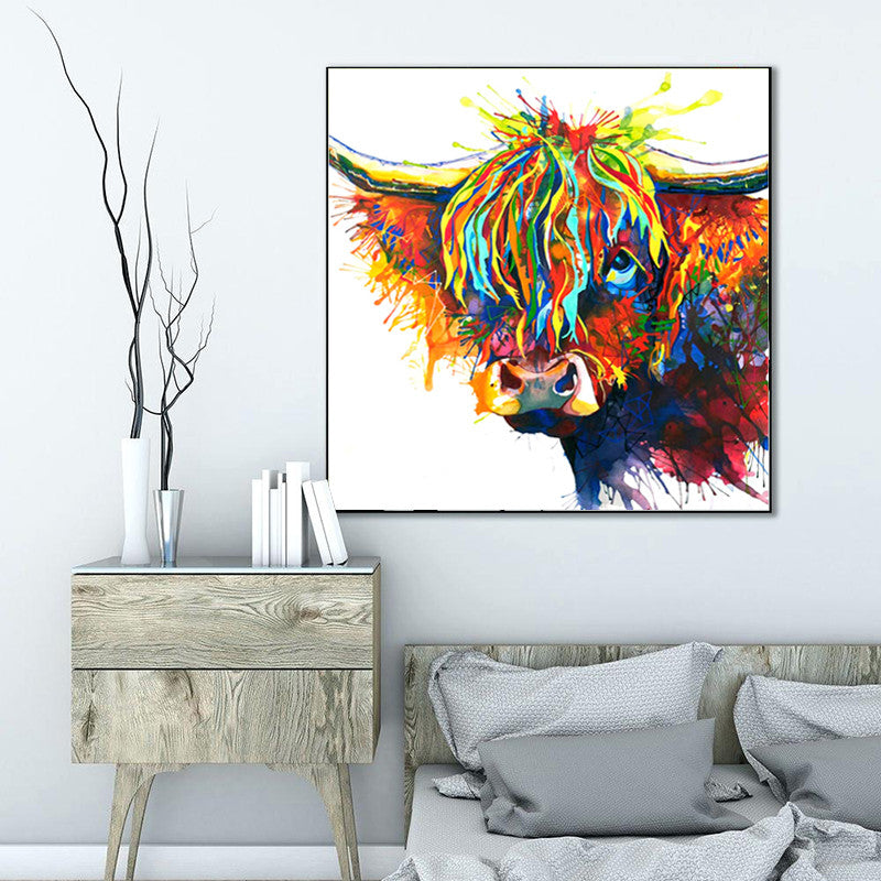 Animal Watercolor Canvas Poster Living Room Wall Picture