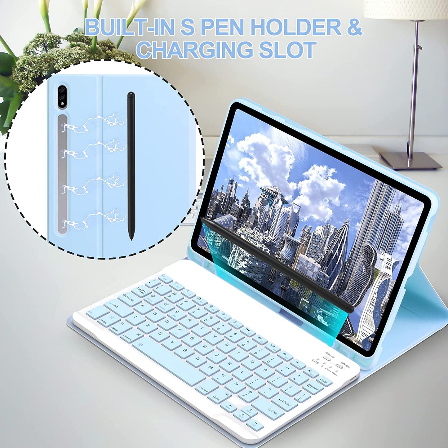 Bluetooth Keyboard Mouse Leather Case Protective Shell