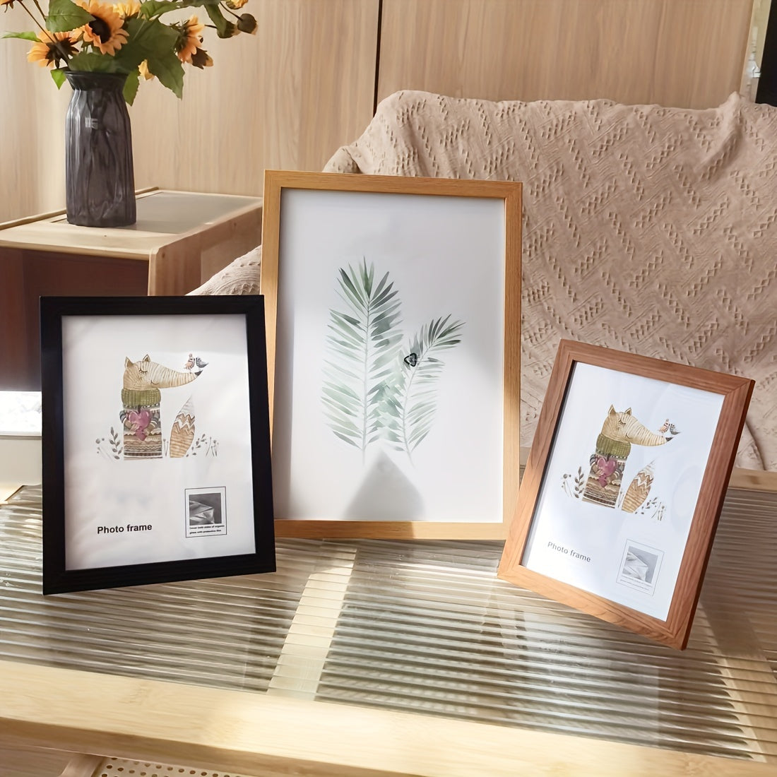 Set Wooden Photo Frames