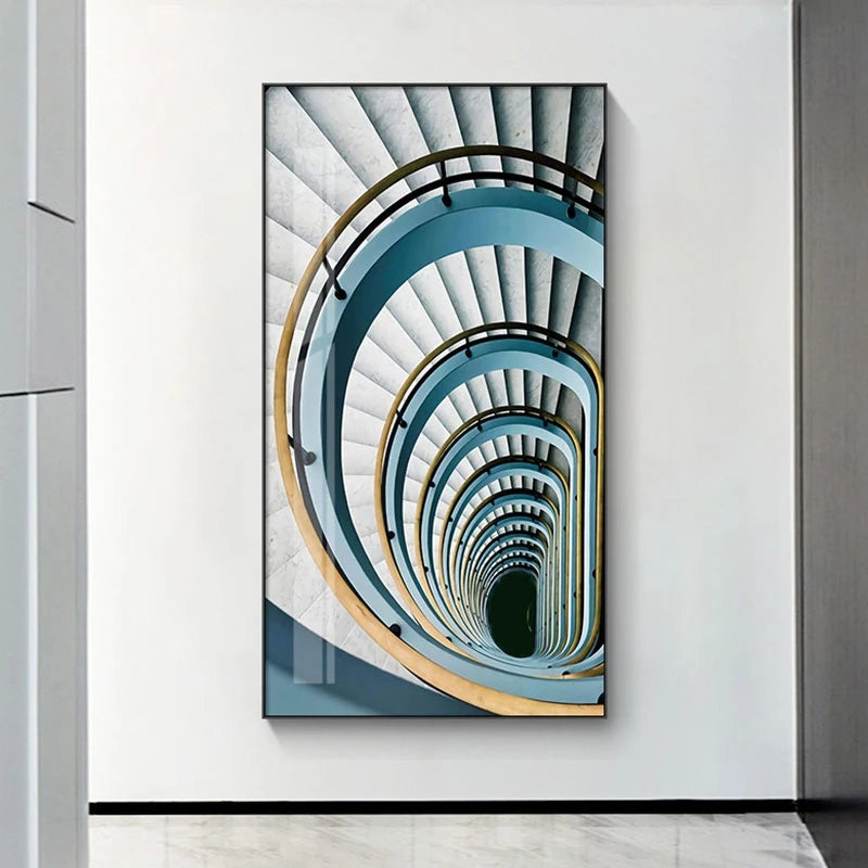 Architectural Wall Art Poster In Bright Canvas Decorative Painting