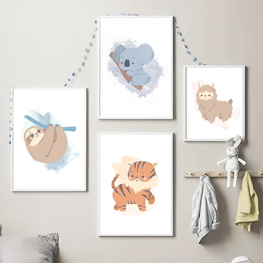 Animal Print Scandinavian Poster Children's Room Decoration