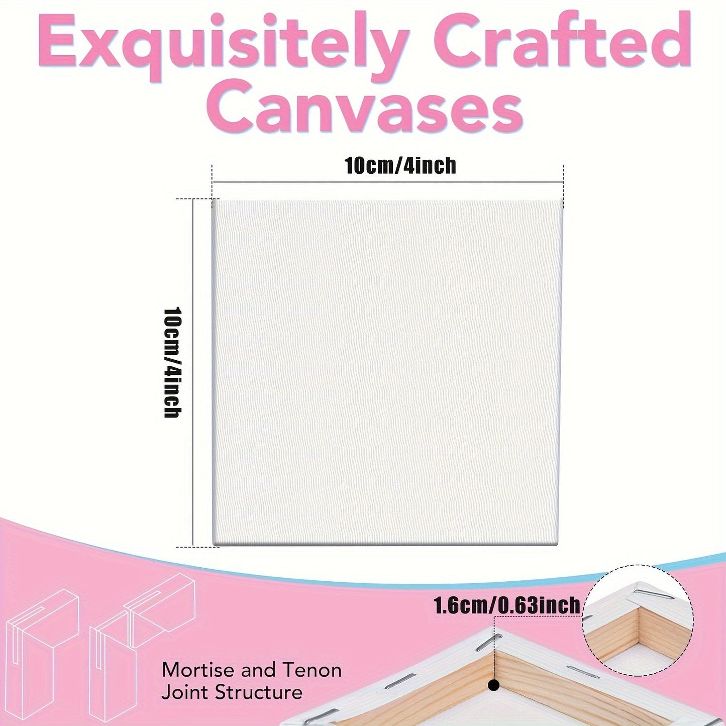 10-Pack Mini Stretched Canvas Set