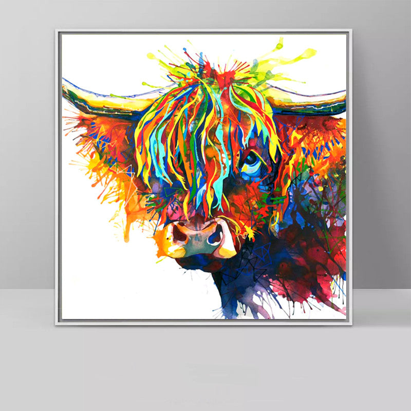 Animal Watercolor Canvas Poster Living Room Wall Picture